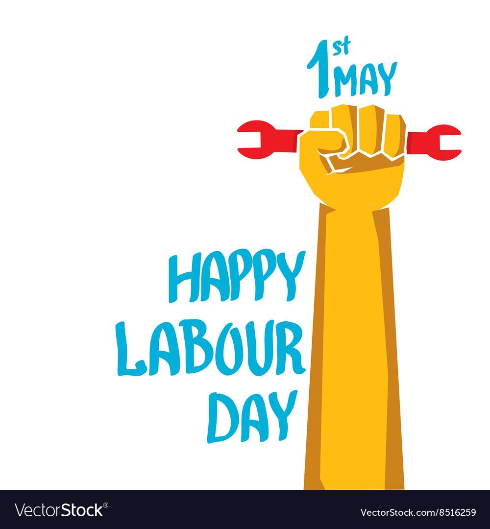 Happy labour day poster Royalty Free Vector Image