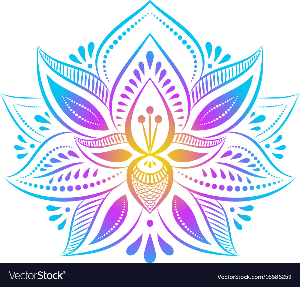 Mandalas ethnic style decorative lotus flower Vector Image