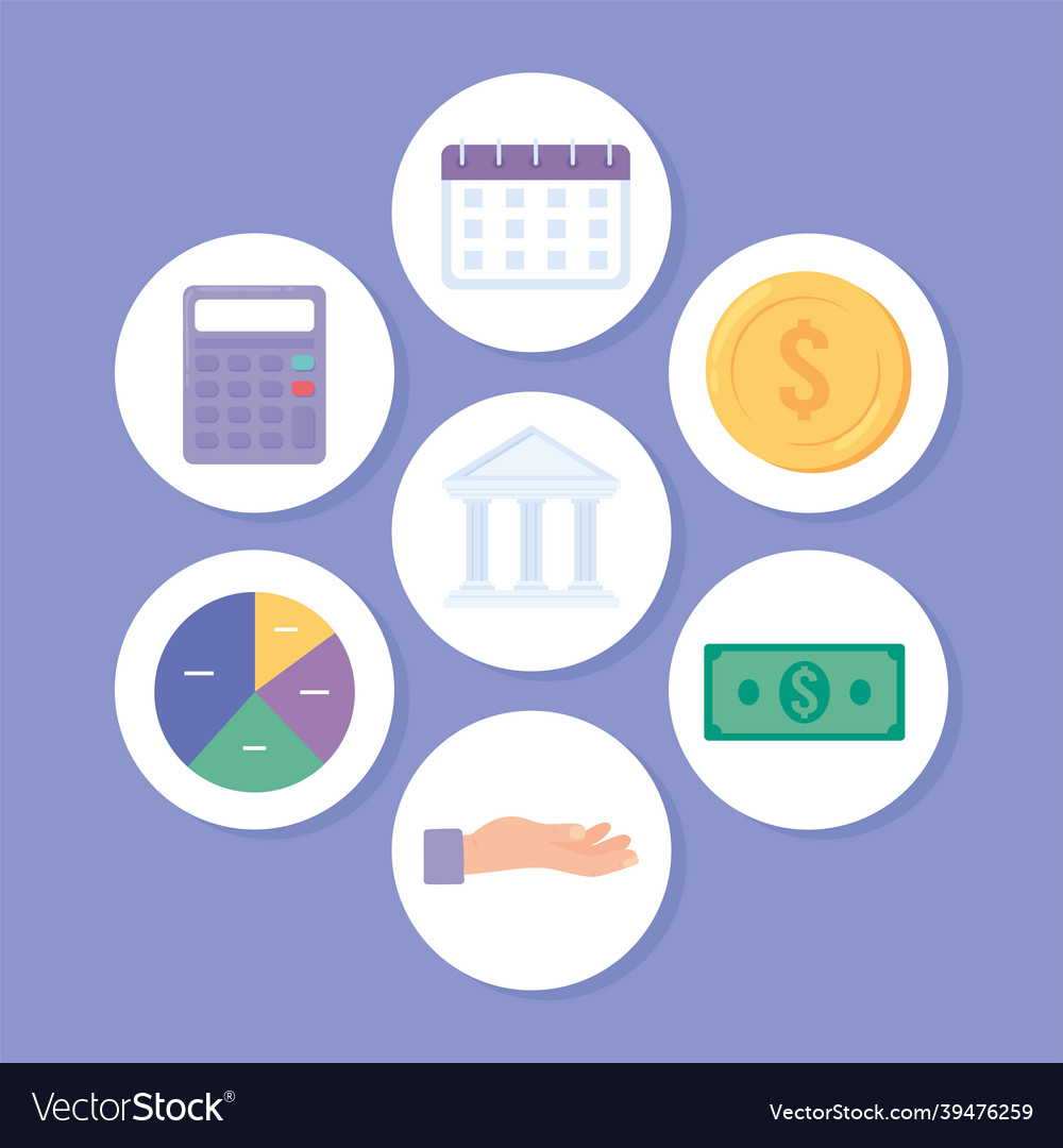 Payment bank and money Royalty Free Vector Image