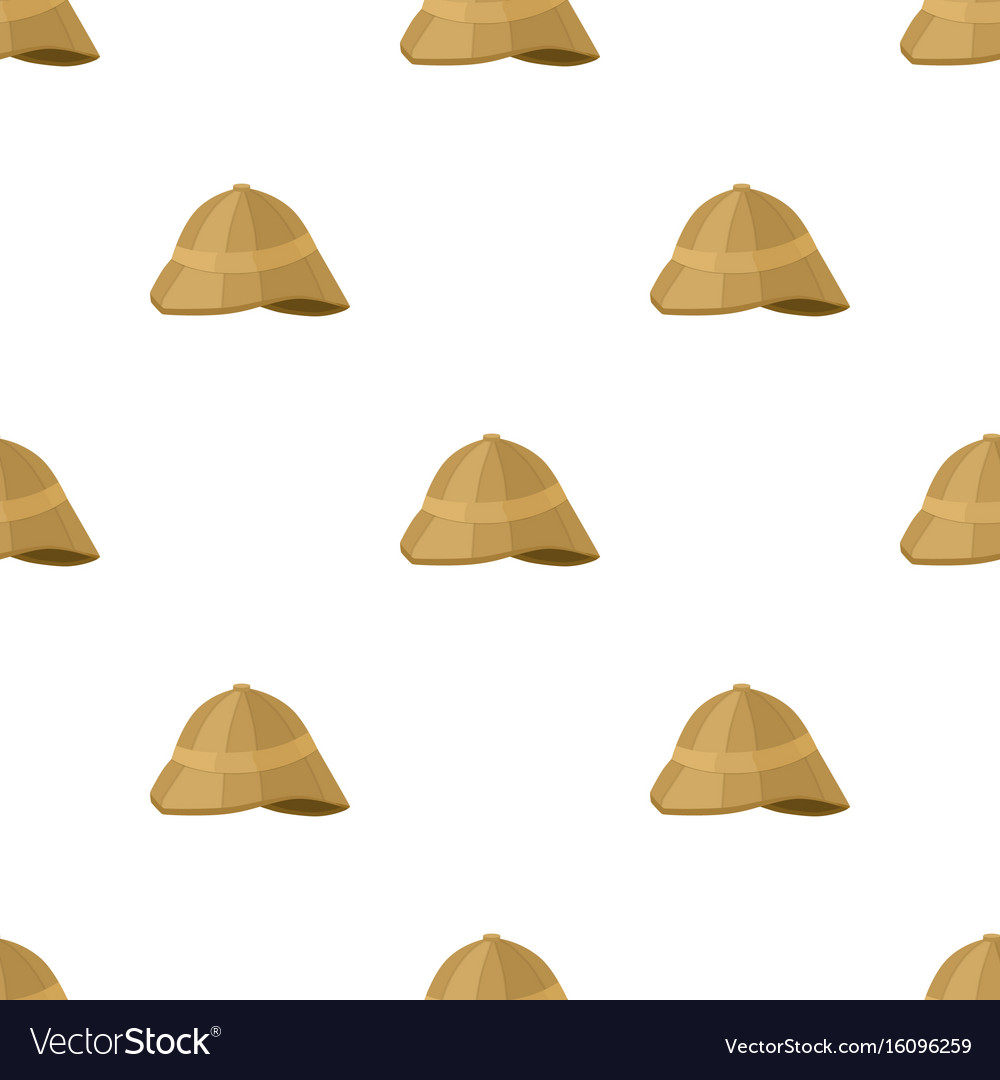 Pith helmet icon in cartoon style isolated Vector Image