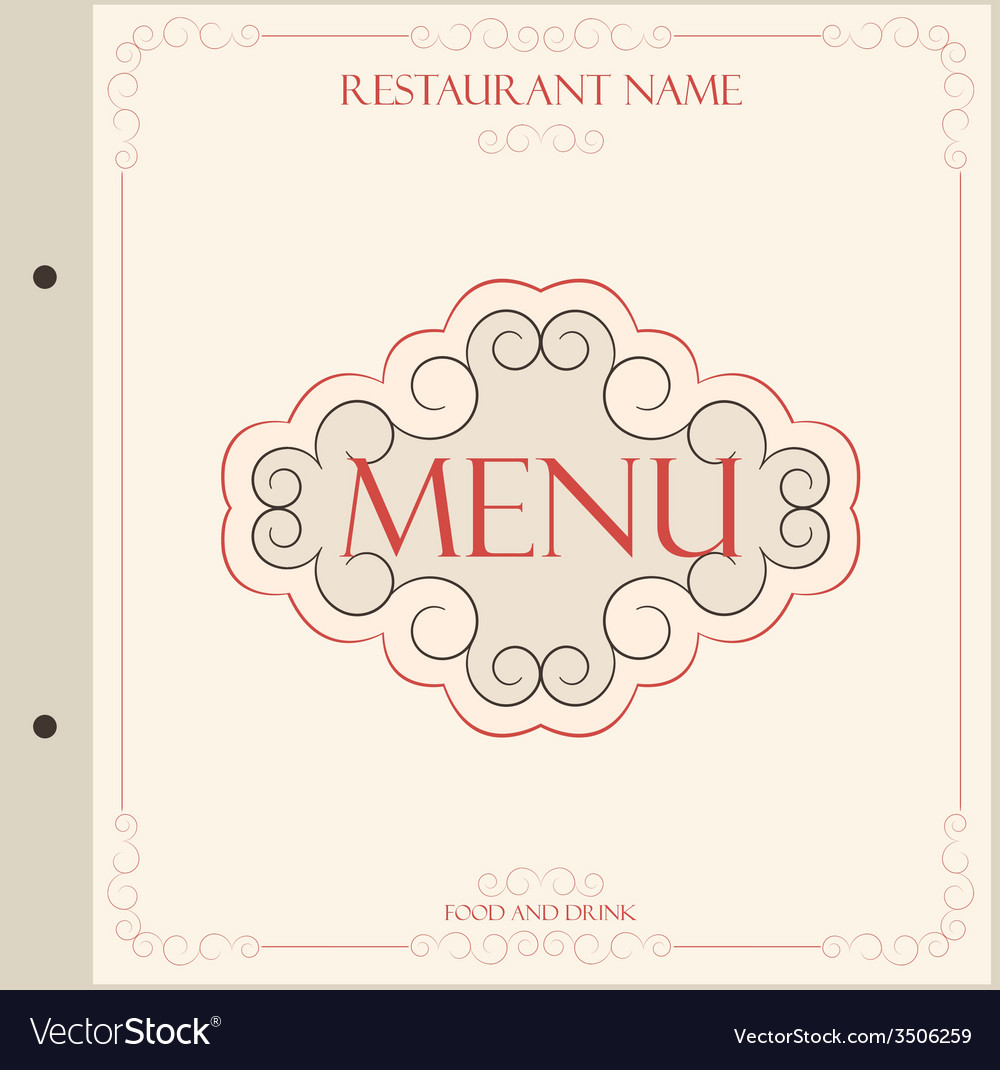 Restaurant menu design template Royalty Free Vector Image