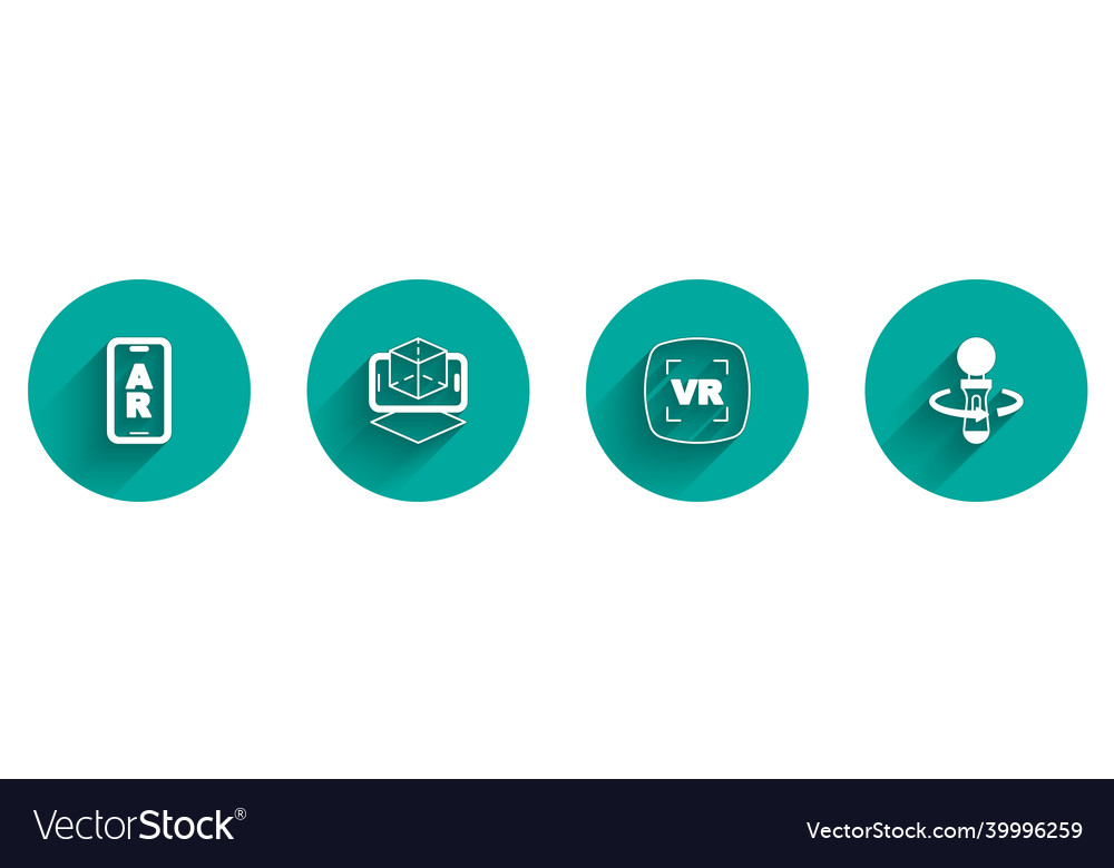 Set augmented reality ar 3d modeling virtual vector image Set augmented reality ar 3d modeling virtual