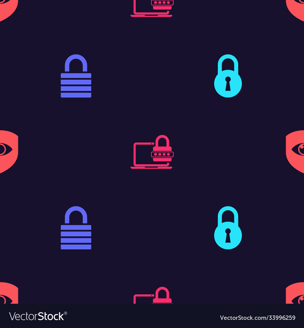 Set lock laptop with password and shield