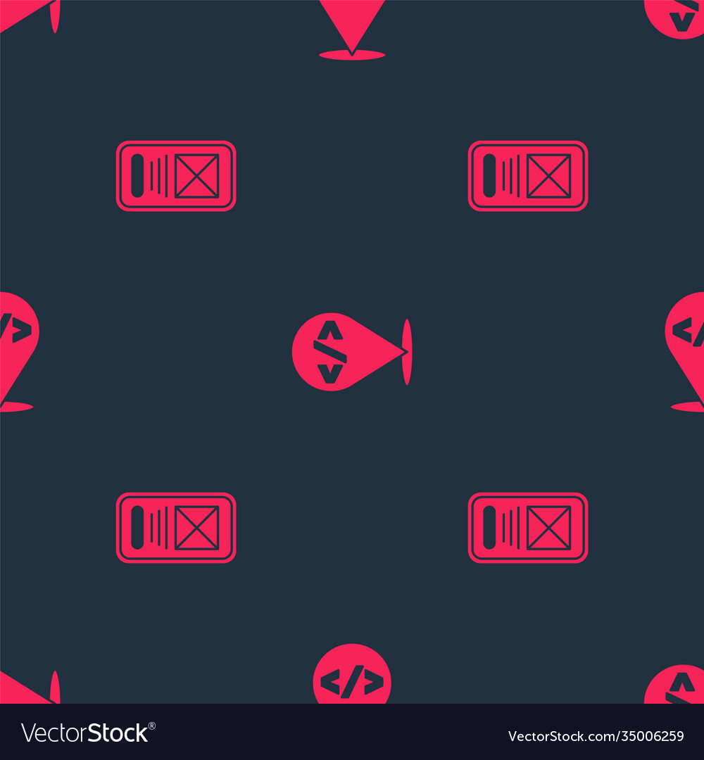 Set ui oder ux design und front end development vector image Set ui oder ux design und front end development
