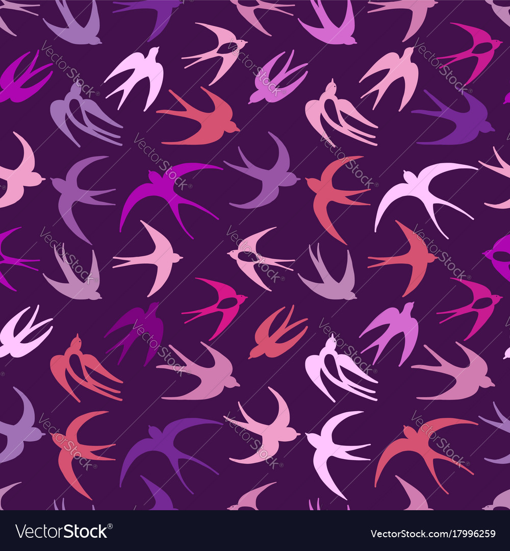 Swallows seamless pattern for your design