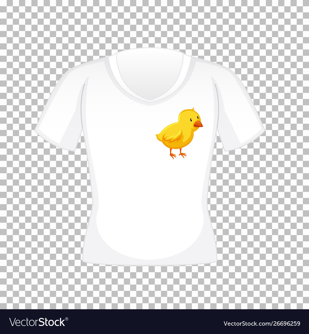 T-shirt design with graphic yellow chick