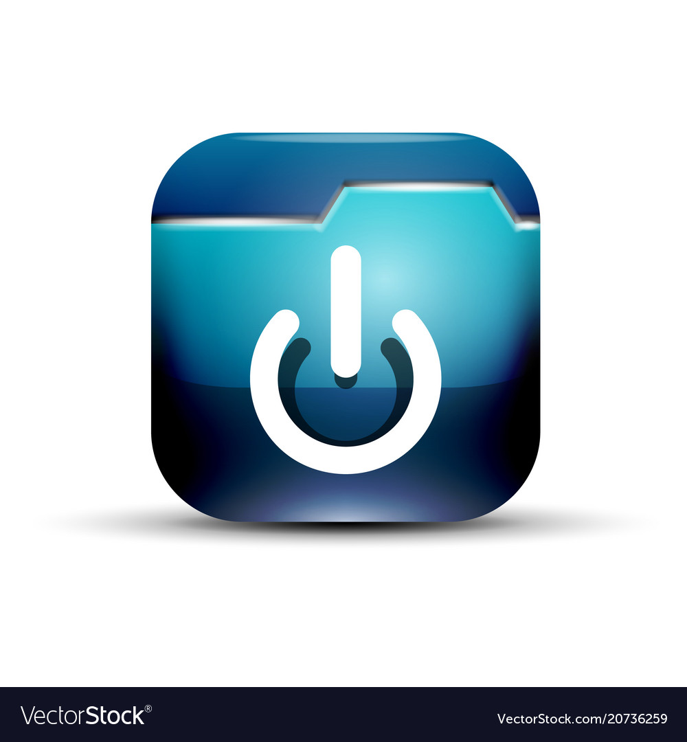 Techno futuristic start power button vector image Techno futuristic start power button