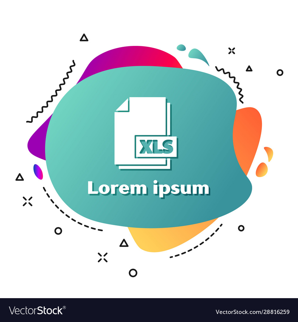 White xls file document download button icon vector image White xls file document download button icon