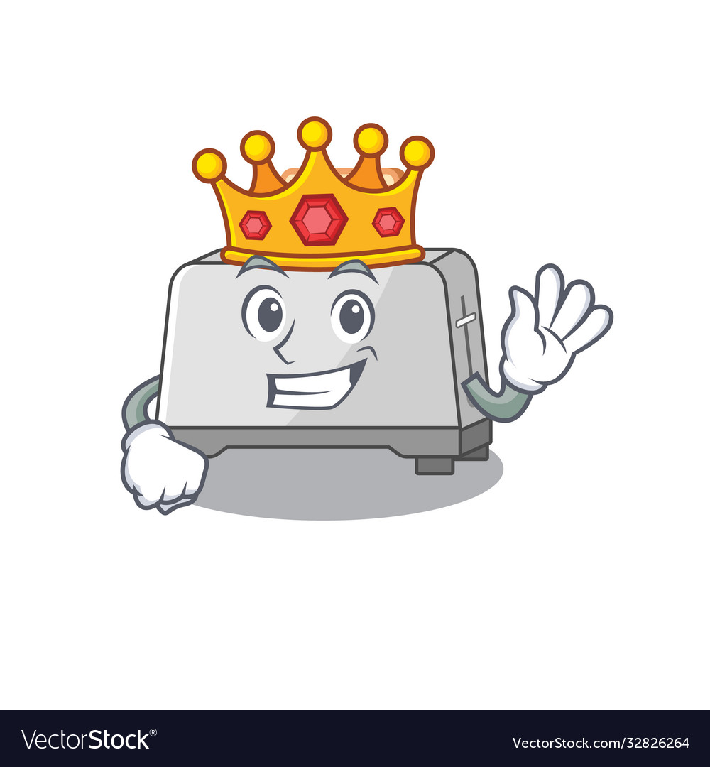 A cartoon mascot design bread toaster