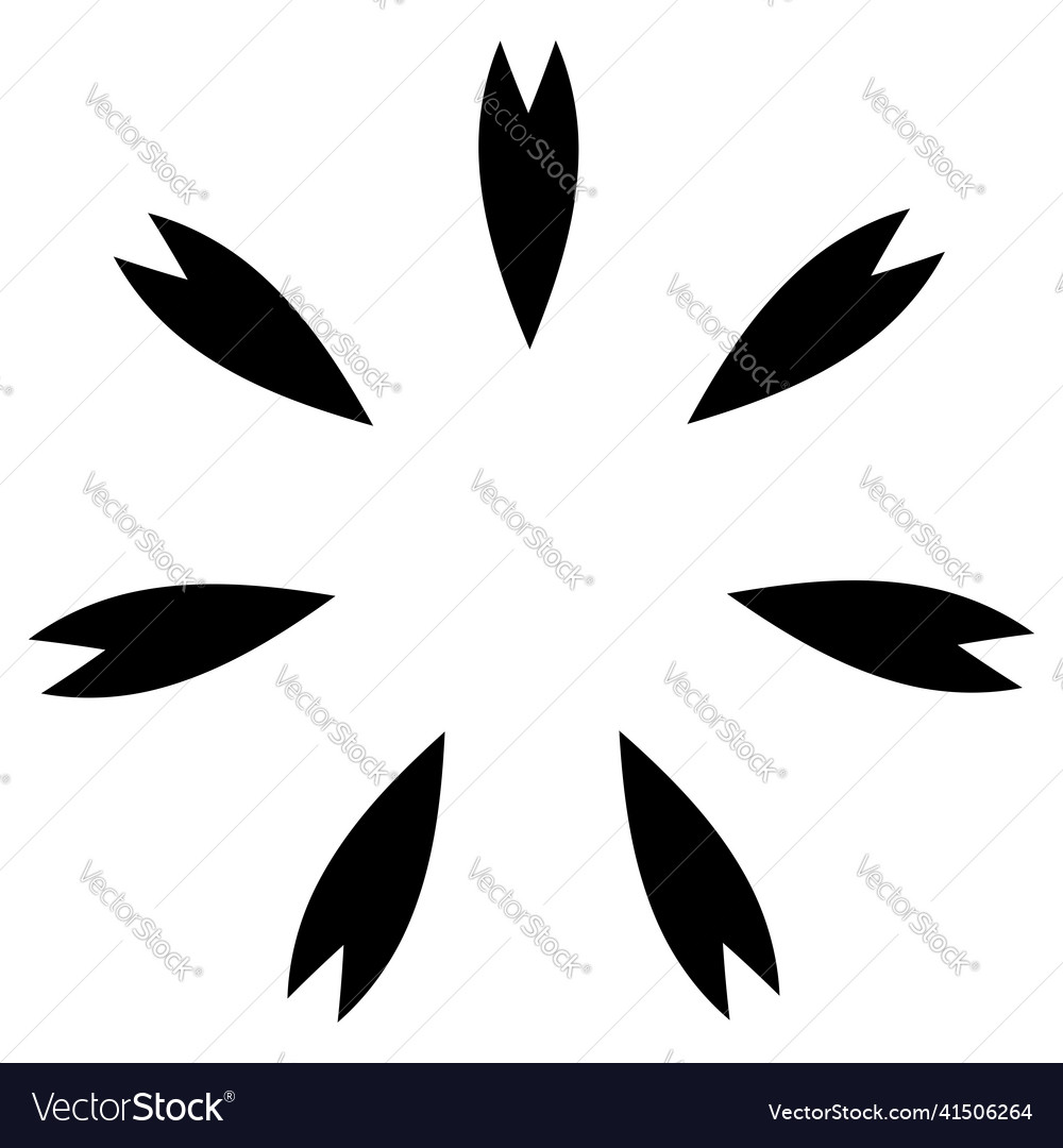 Circular and radial art pattern black geometric