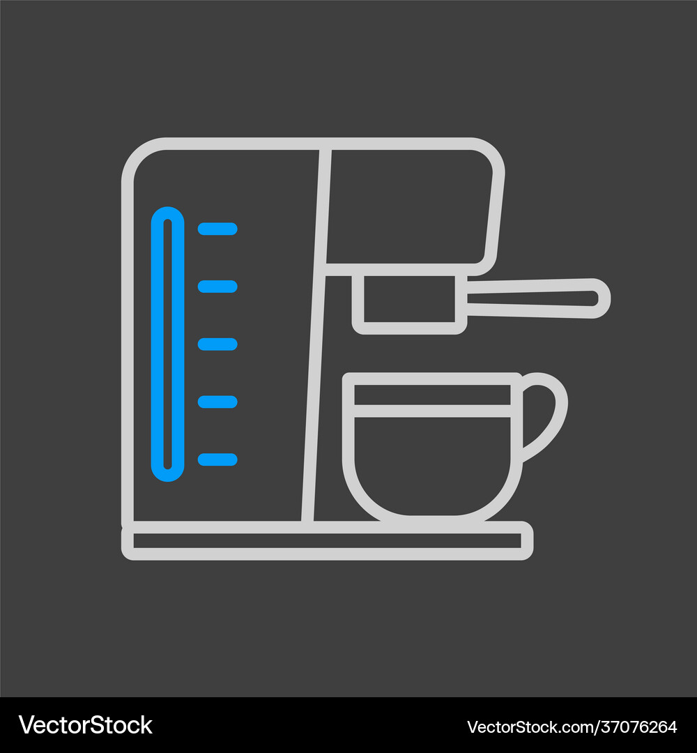 Coffee machine with cup flat icon Royalty Free Vector Image