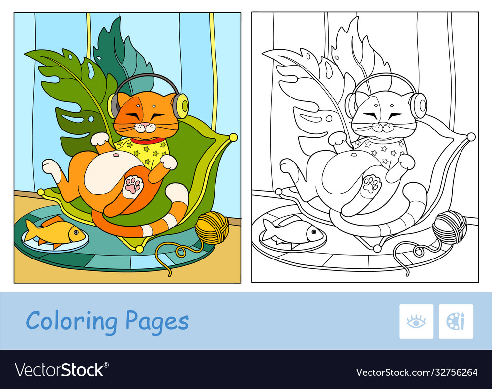 Colorful cute red cat in t-shirt vector image Colorful cute red cat in t-shirt