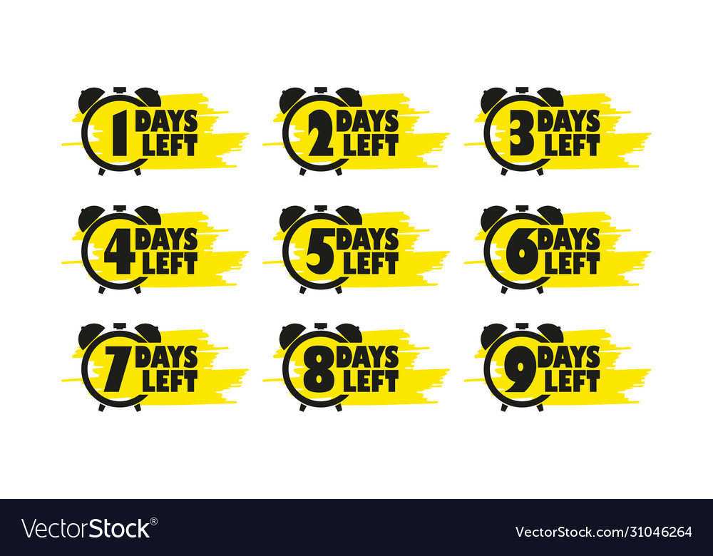Countdown Days Left Timer Icons