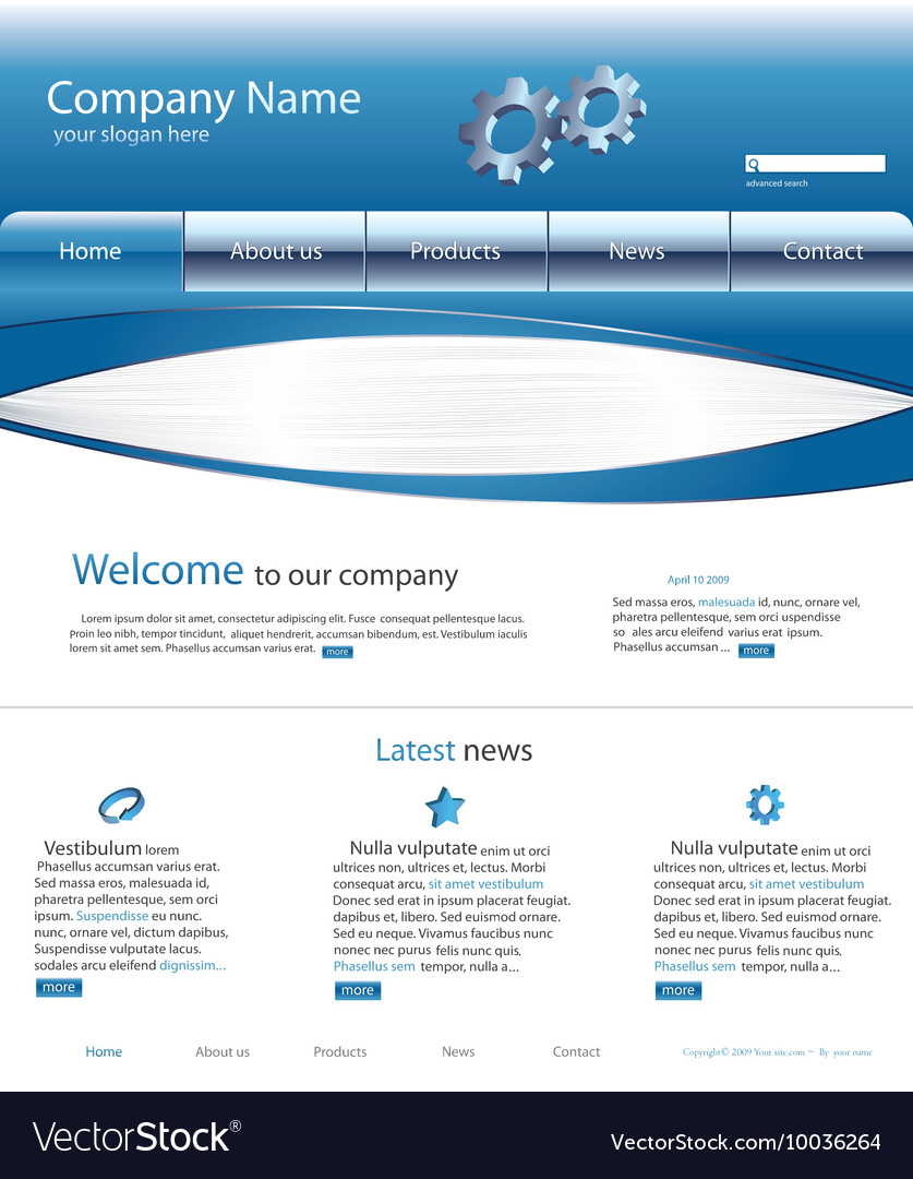 Editable website template
