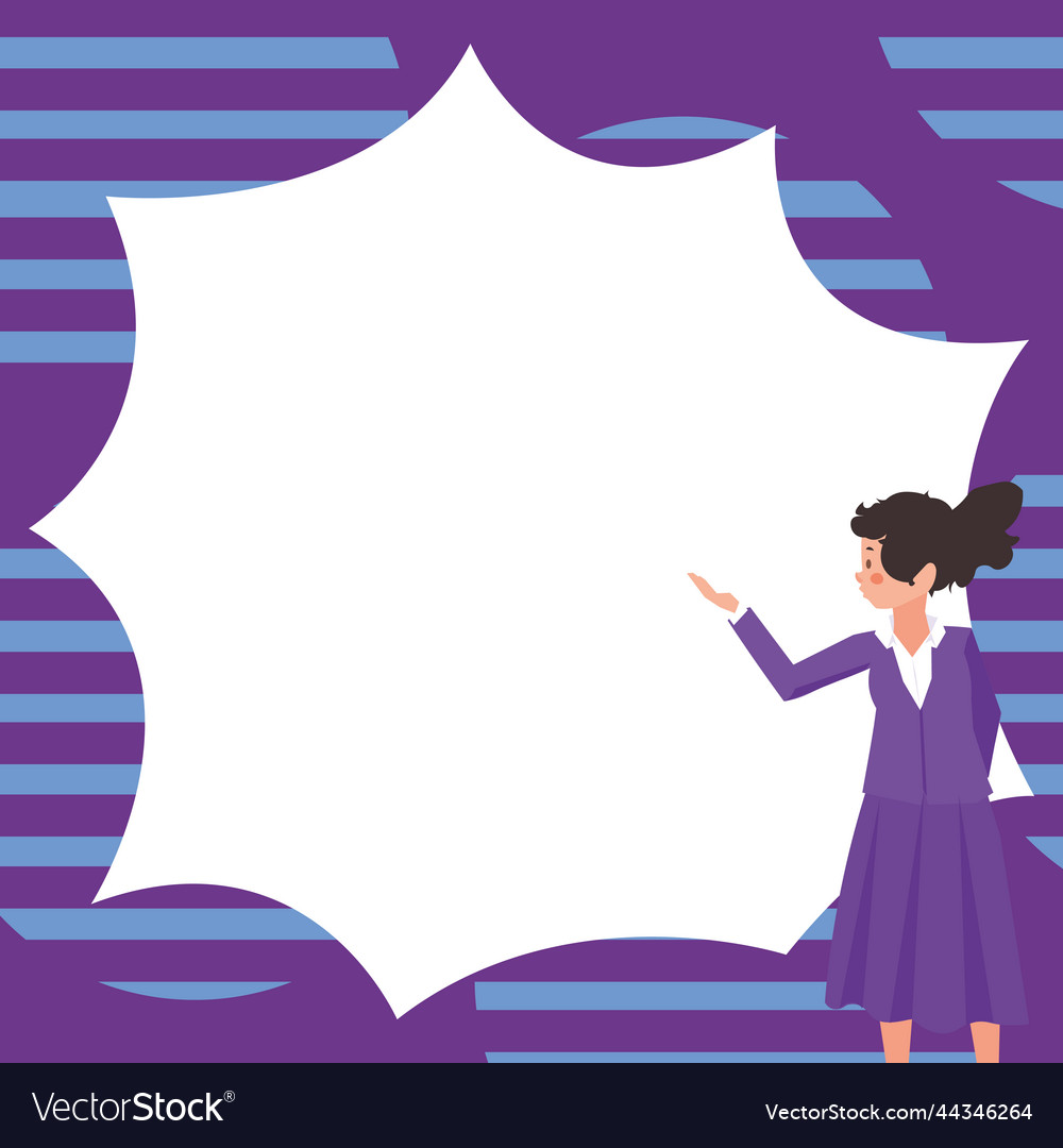 Instructor drawing pointing stick on empty Vector Image Instructor drawing pointing stick on empty