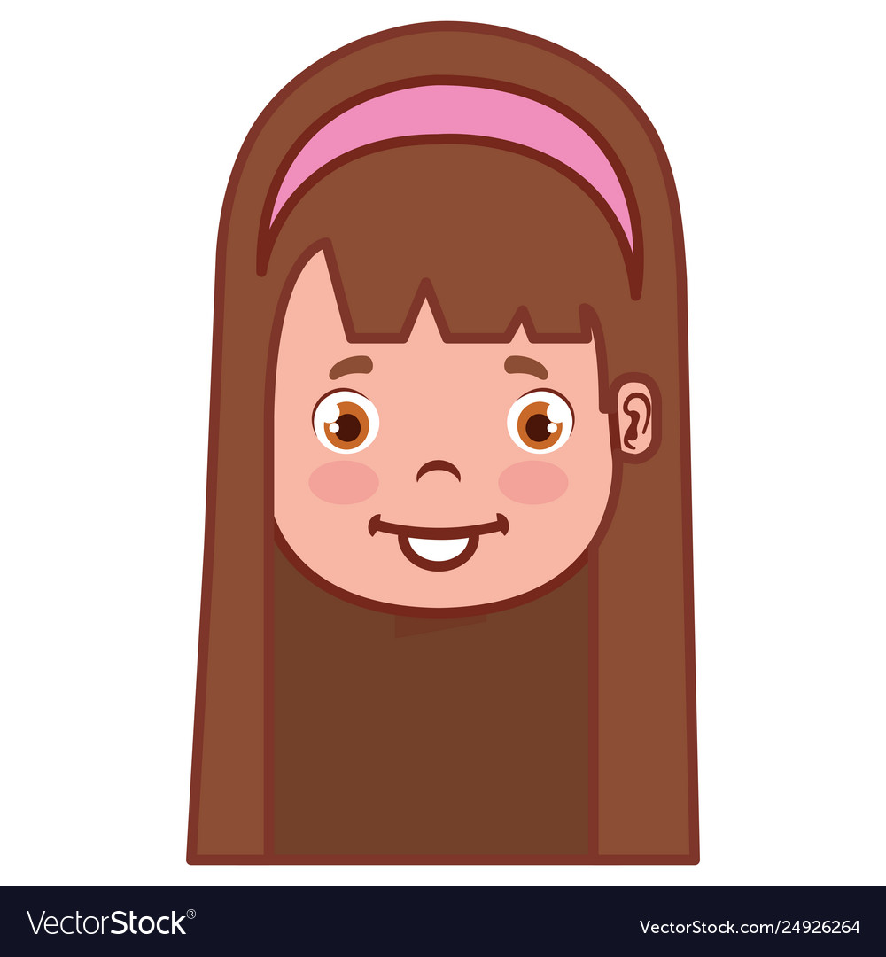 Little girl head icon