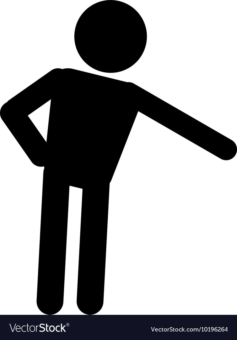 Man pictograph leaning icon Royalty Free Vector Image