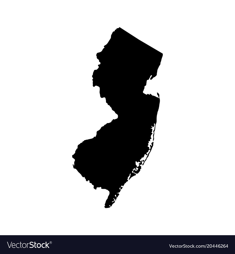 Map of the us state new jersey