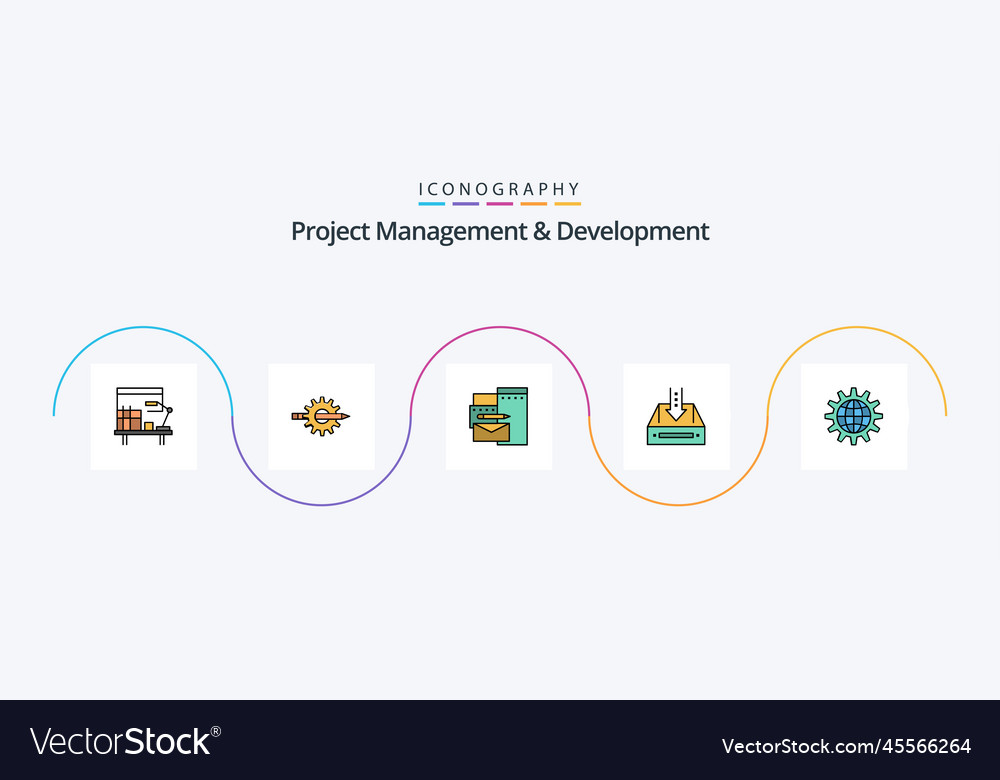 Project management and development line filled