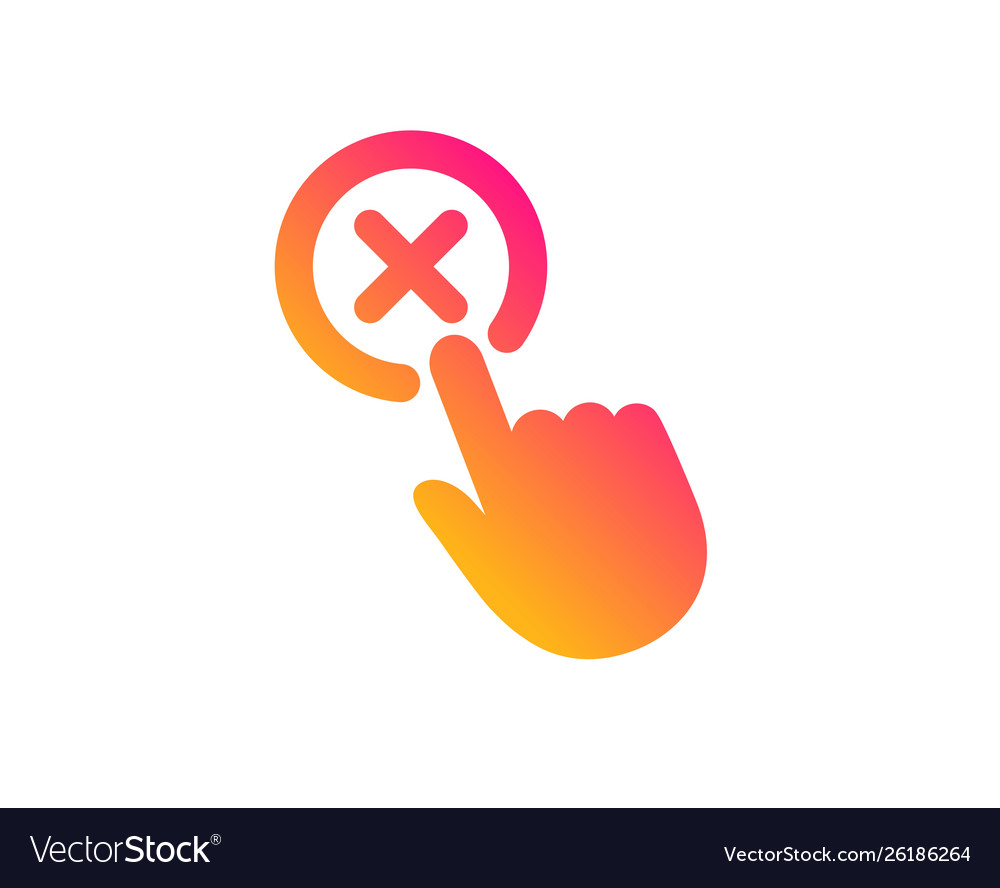 Reject click icon decline button sign