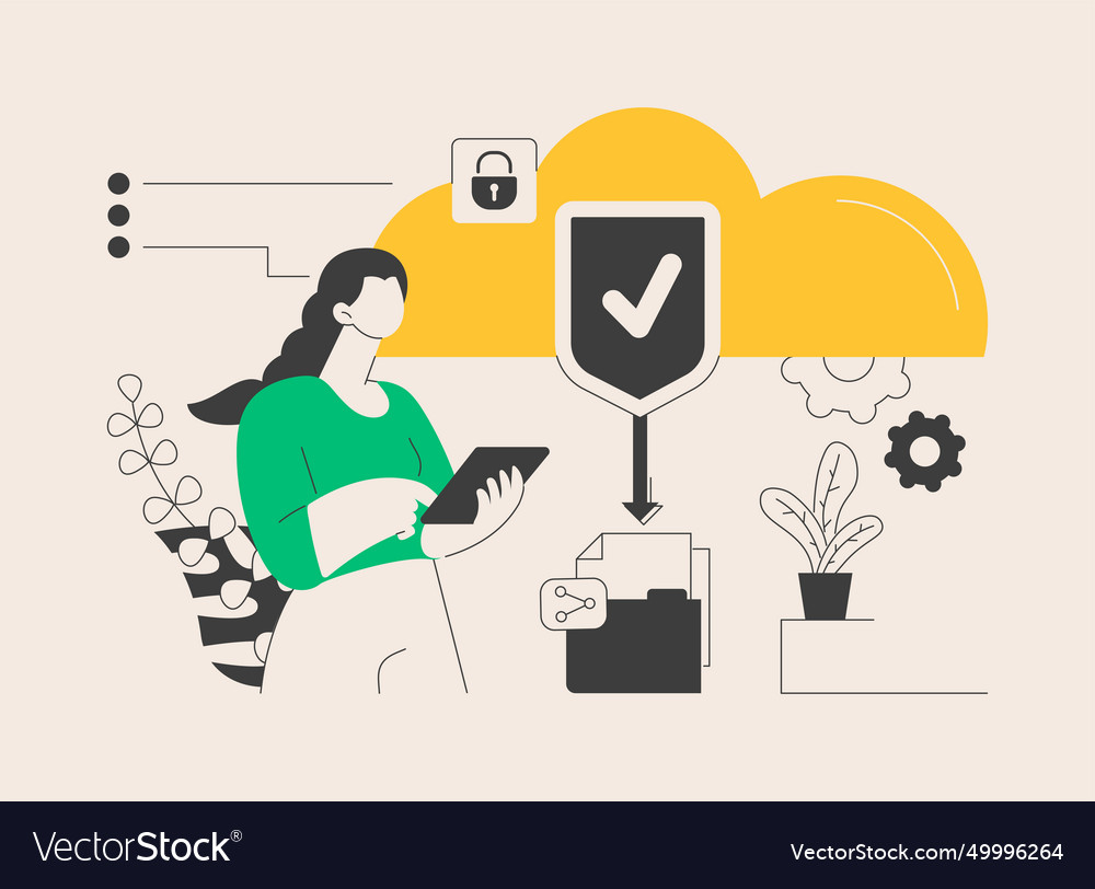 Secure file sharing abstract concept