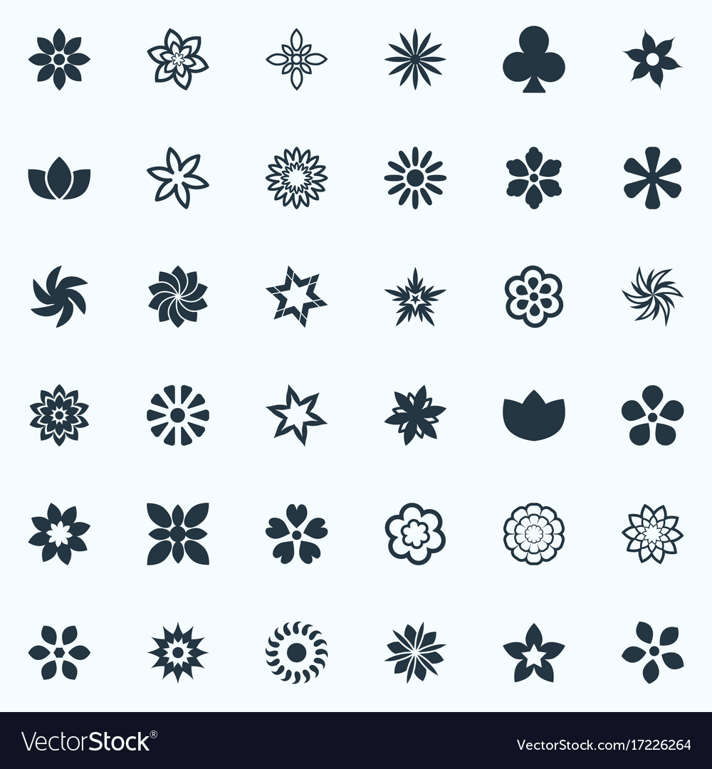 Set of simple icons element