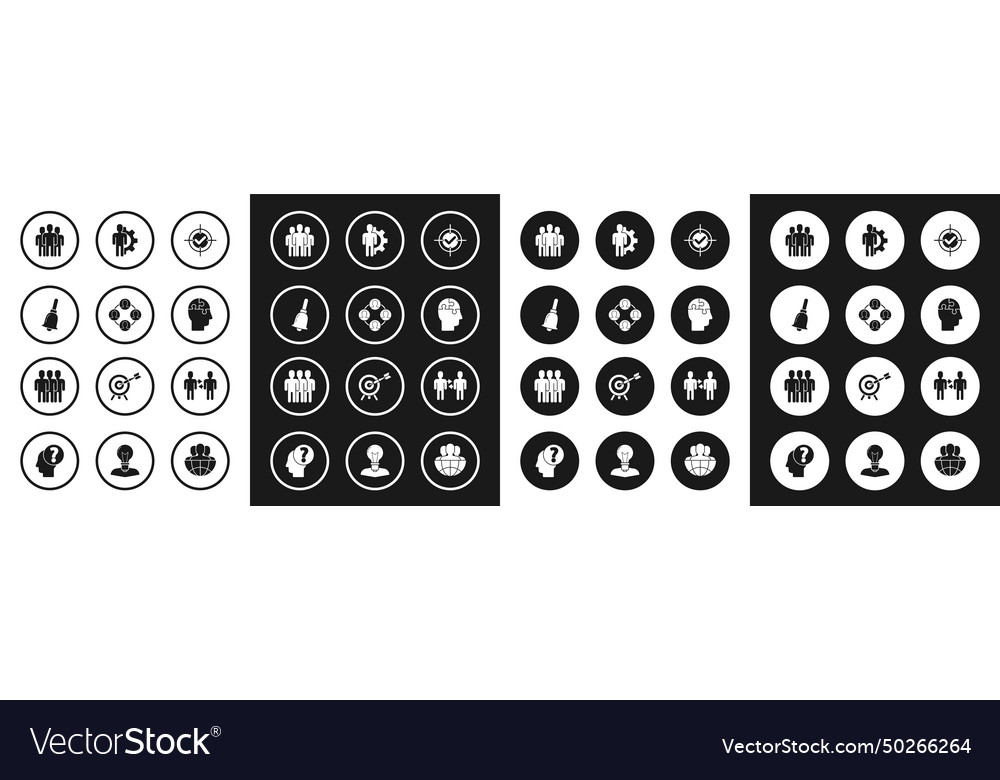 Set target and check mark project team base vector image Set target and check mark project team base
