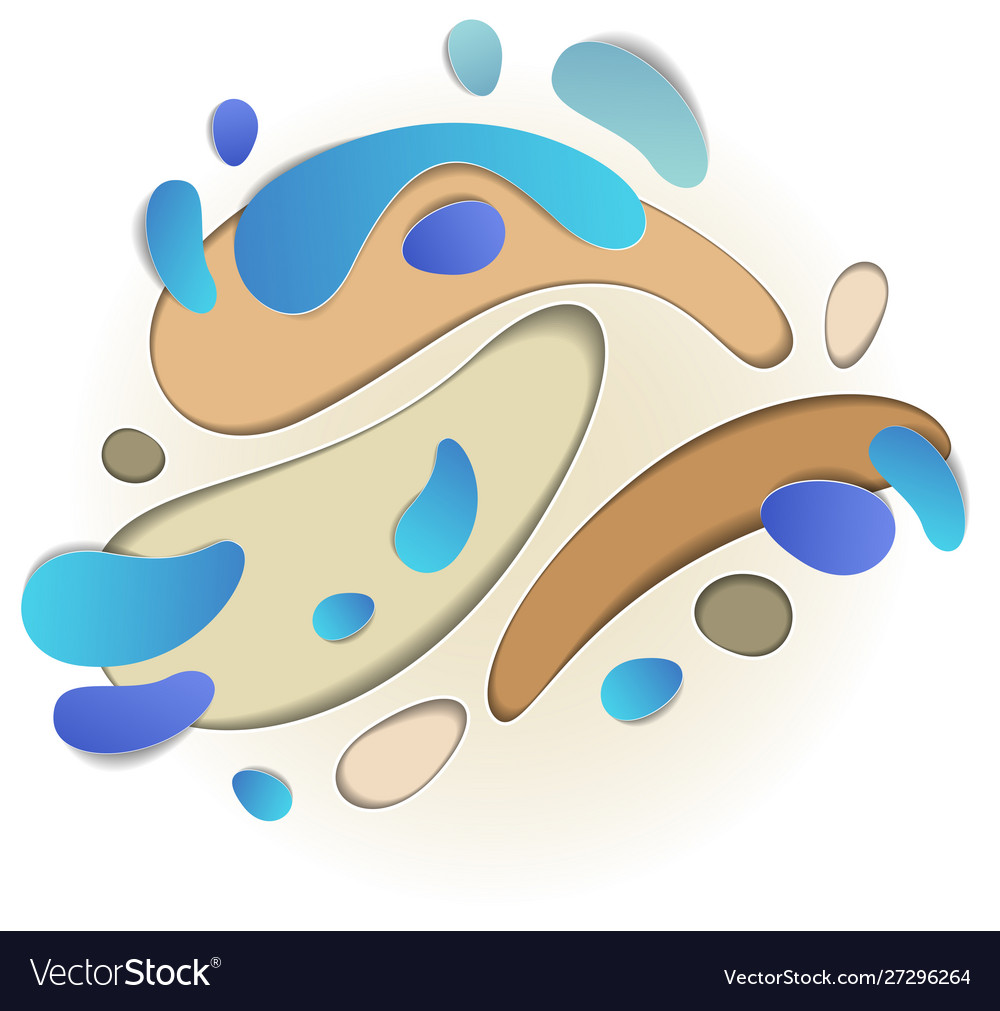 Summer abstraction art abstract curve shapes