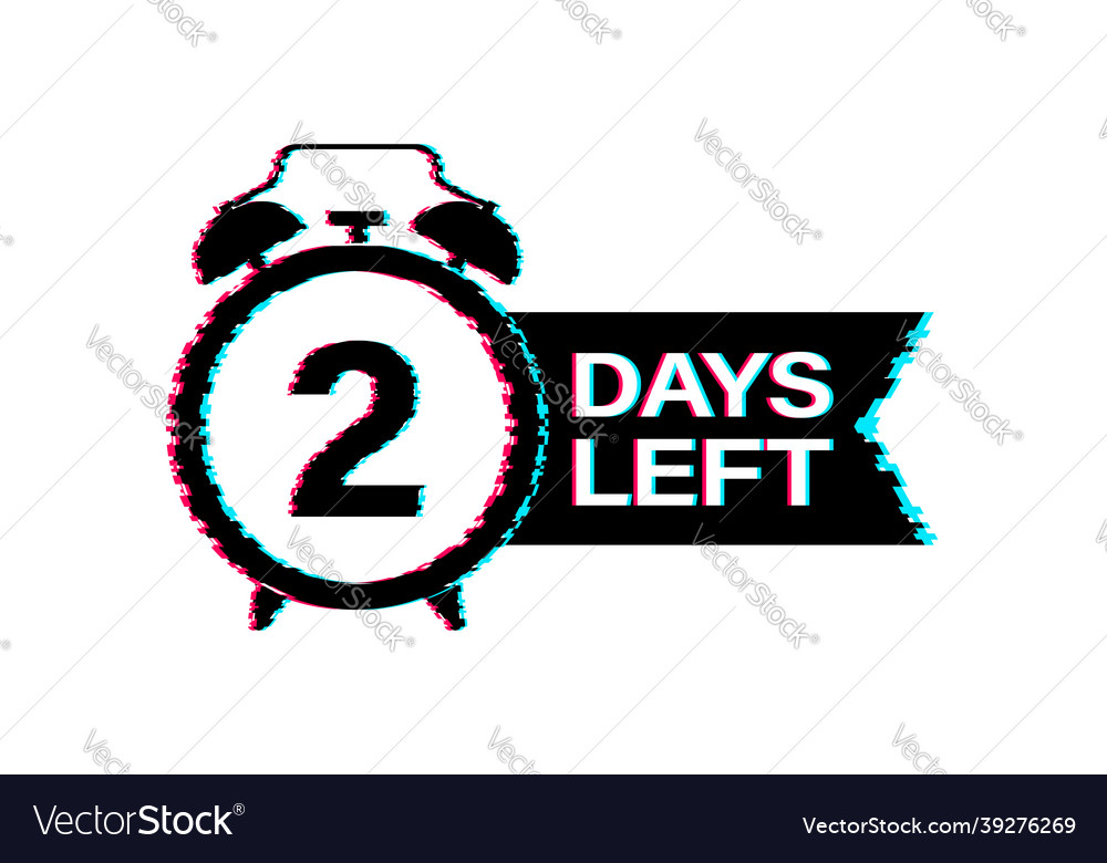 2 days left glitch icon time count