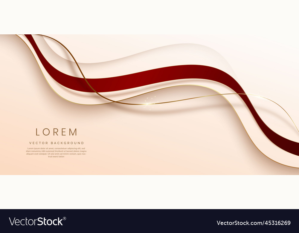 Abstract 3d light brown background with red