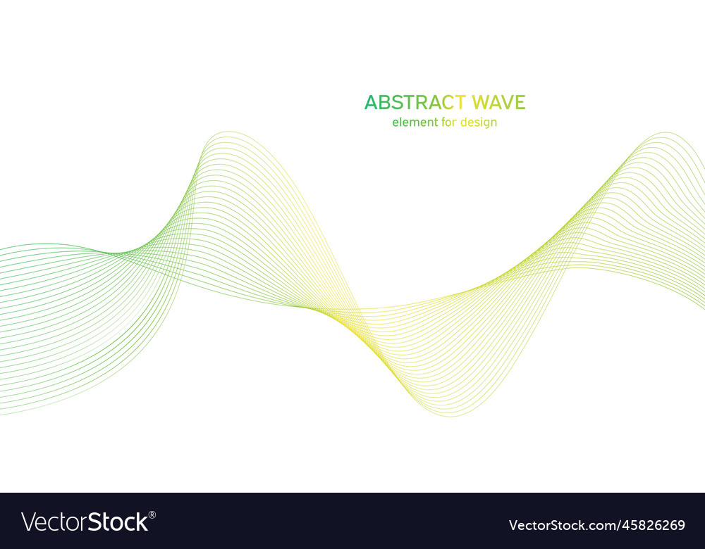 Abstract colorful wave element for design
