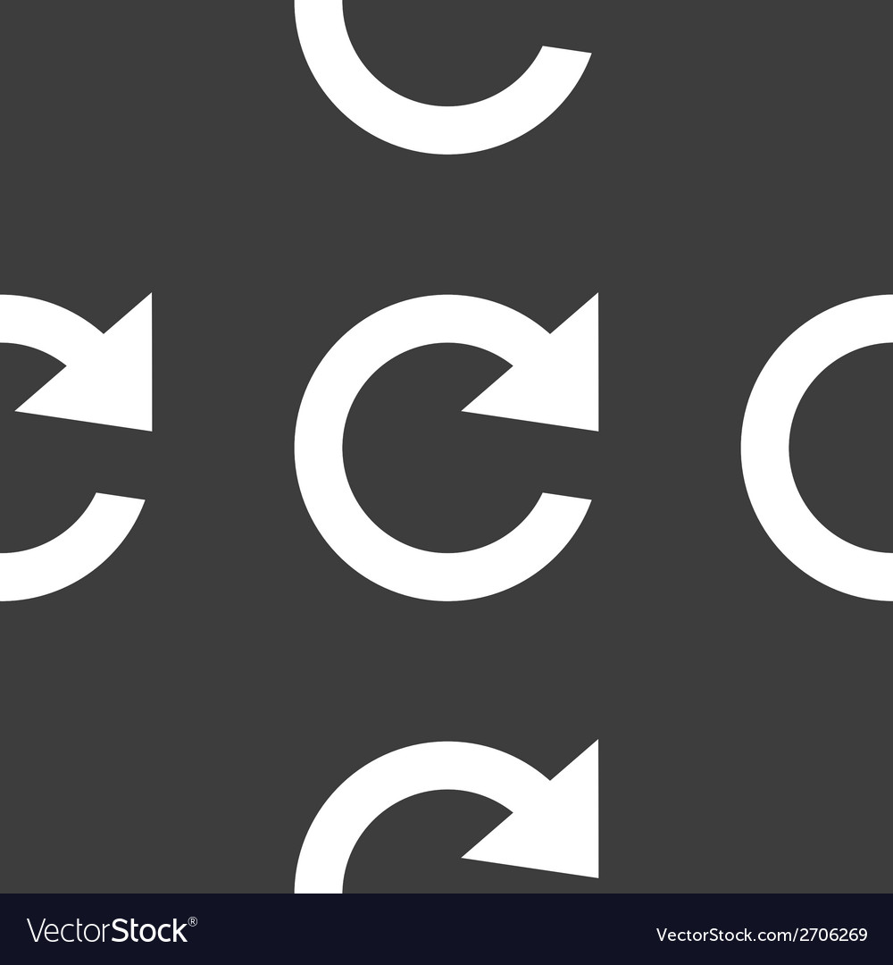 Arrow update web icon flat design seamless pattern