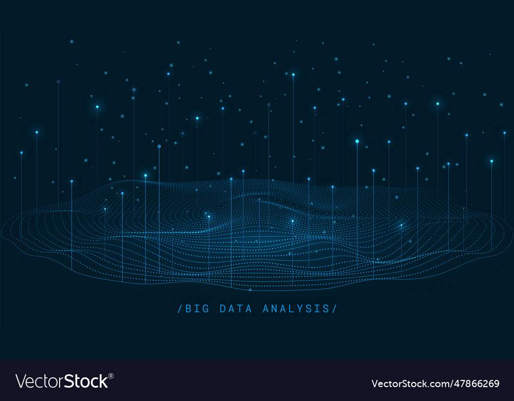 Big data visual information background Royalty Free Vector