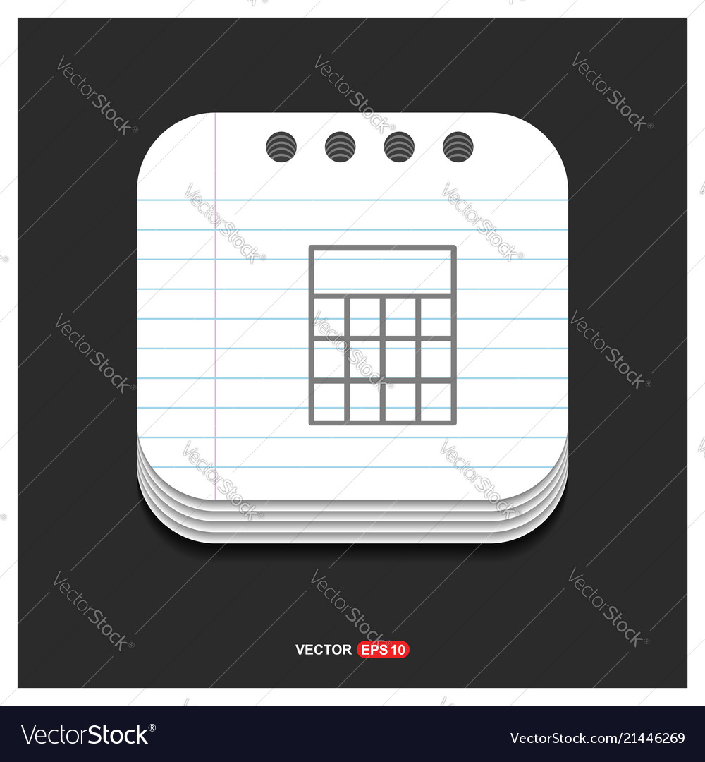 Calculator icon gray on notepad style