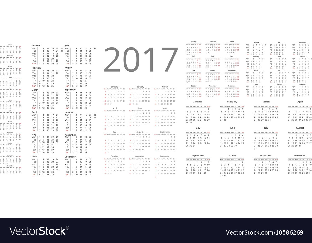 Calendar 2017