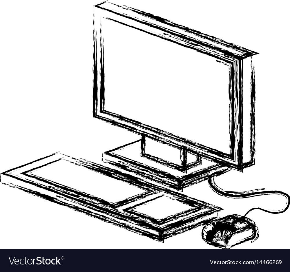 Computer desktop isolated icon