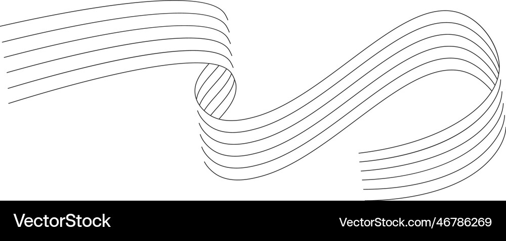Curved wave lines Royalty Free Vector Image - VectorStock