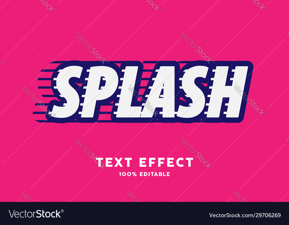 Dynamic White Splash Text Effect
