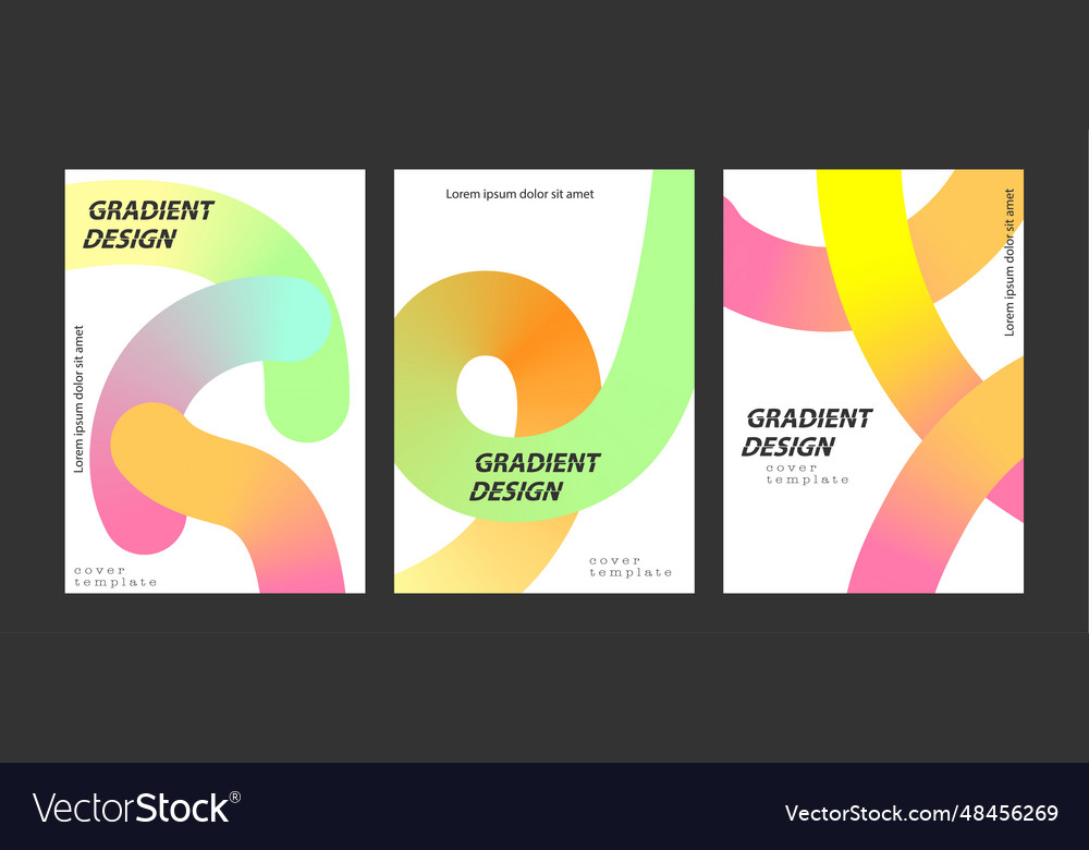 Gradient smooth lines minimalistic colorful