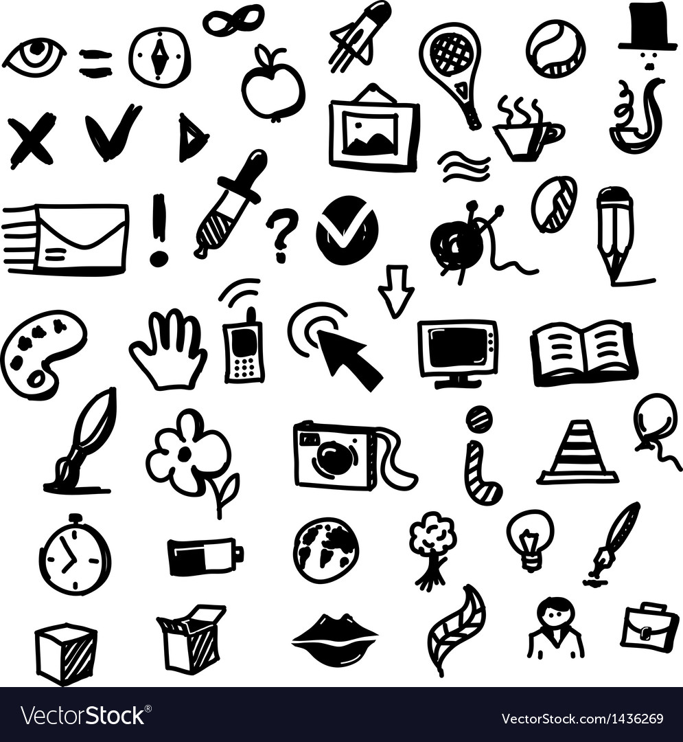 Hand Drawn Sketch Icon Set