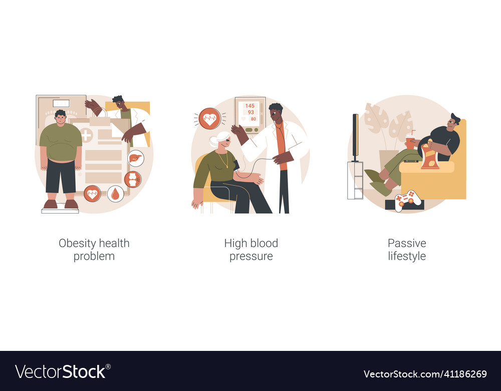 Inactive lifestyle problems abstract concept