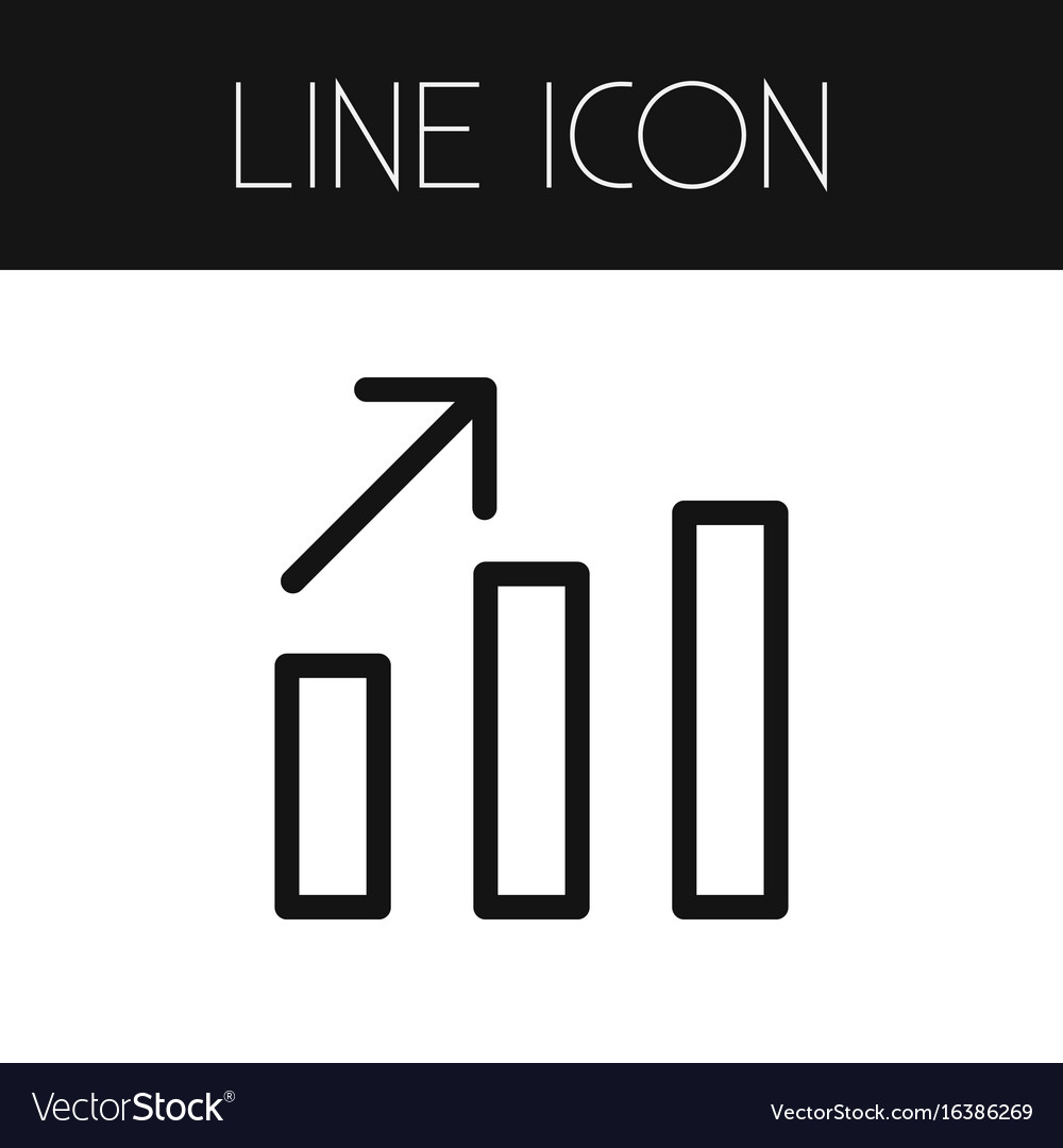 Isolated diagram outline line graph