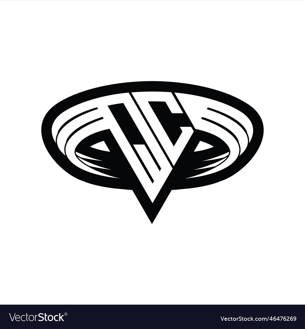 Qc logo monogram with triangle shape slice Vector Image Qc logo monogram with triangle shape slice