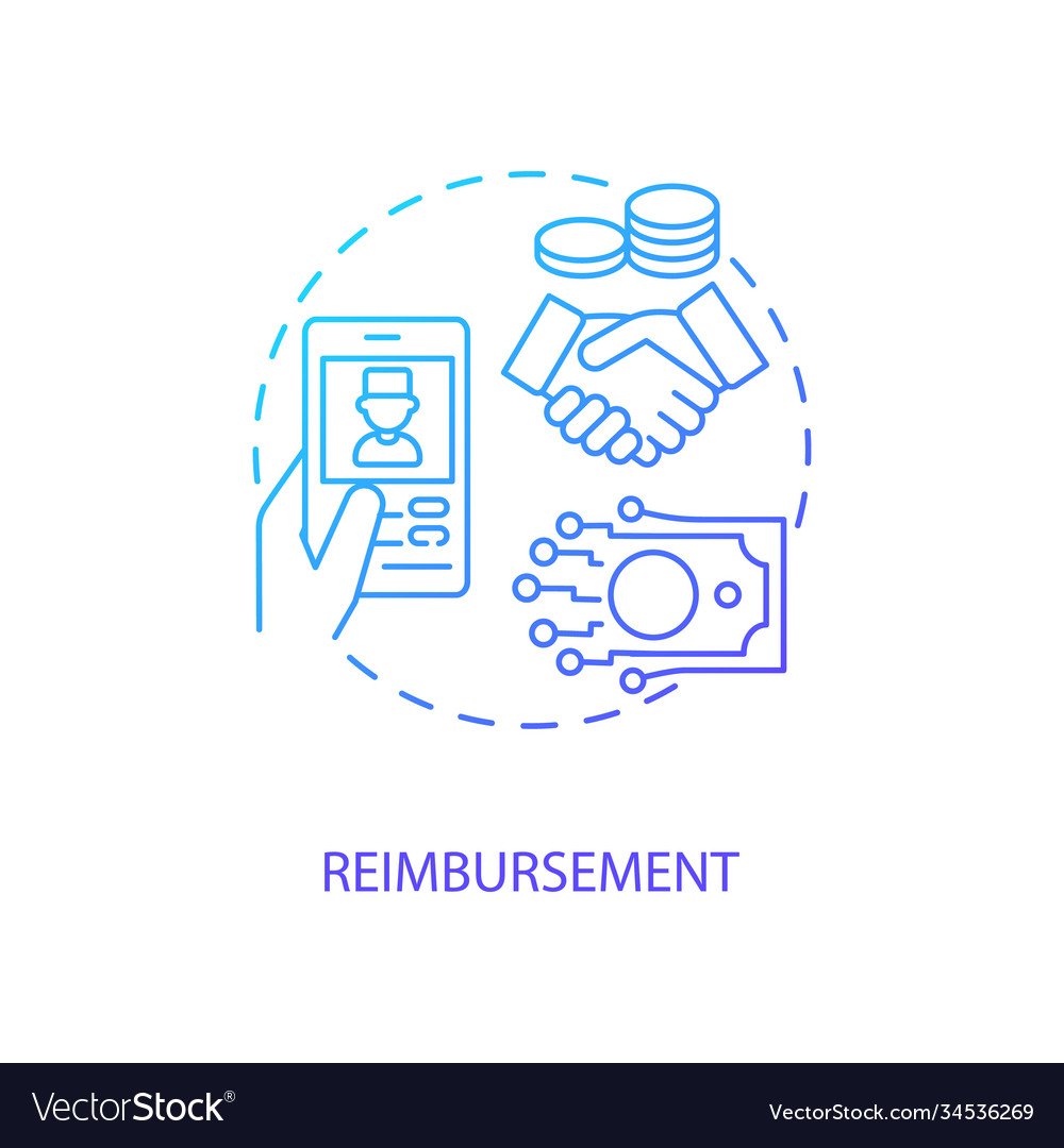 Reimbursement concept icon Royalty Free Vector Image