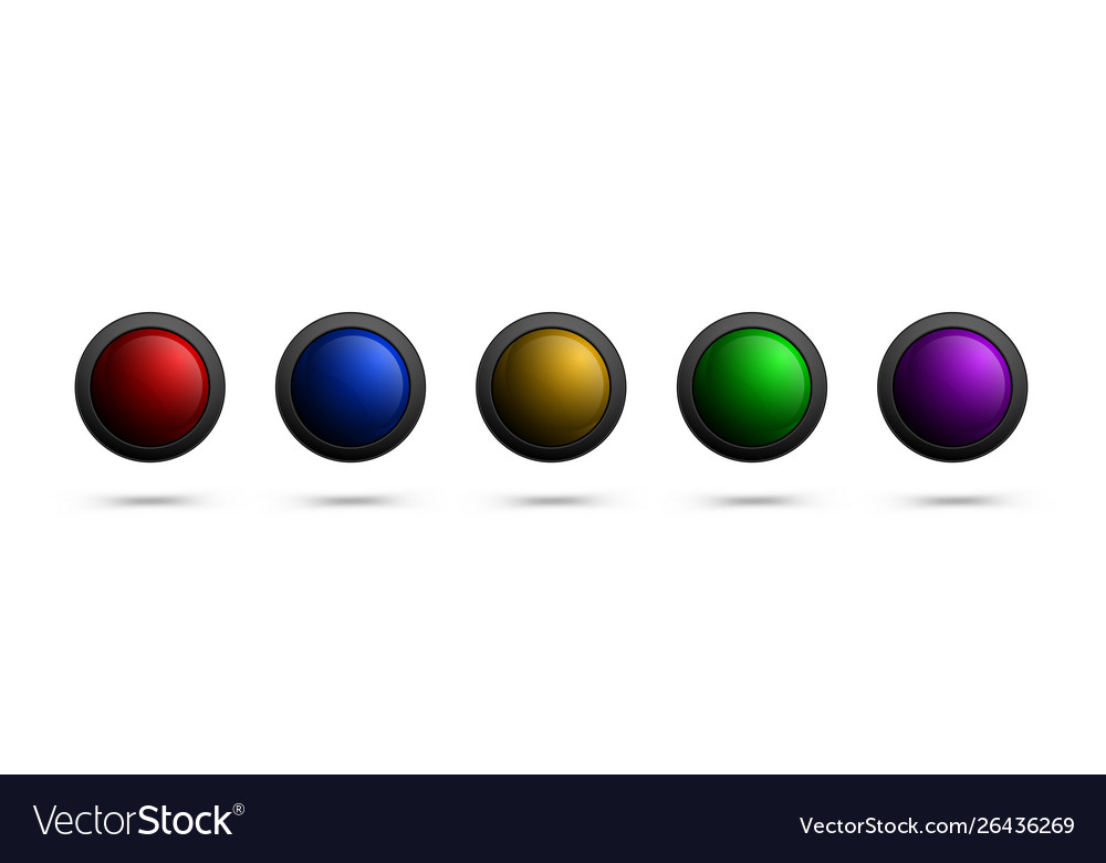 Set glass buttons for web
