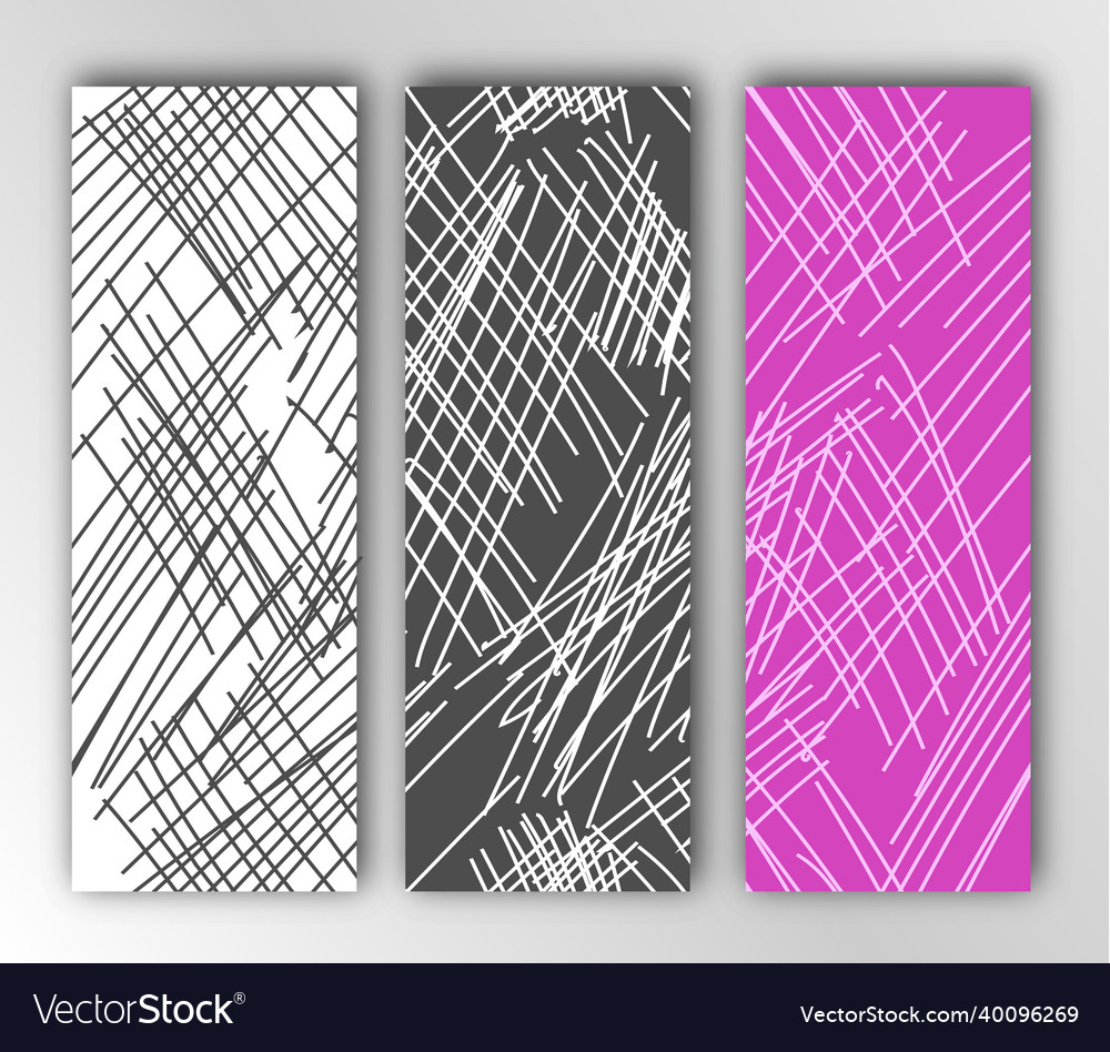 Set of patterns intersecting lines for banners vector image Set of patterns intersecting lines for banners