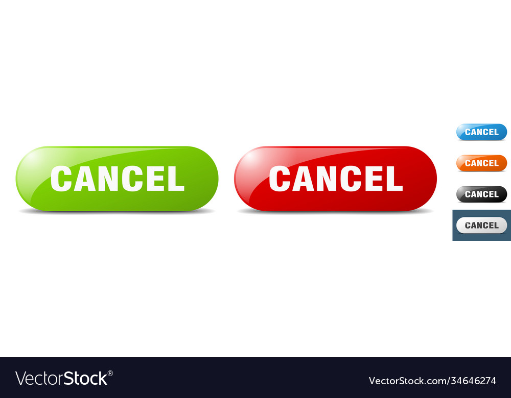 Cancel button key sign push set