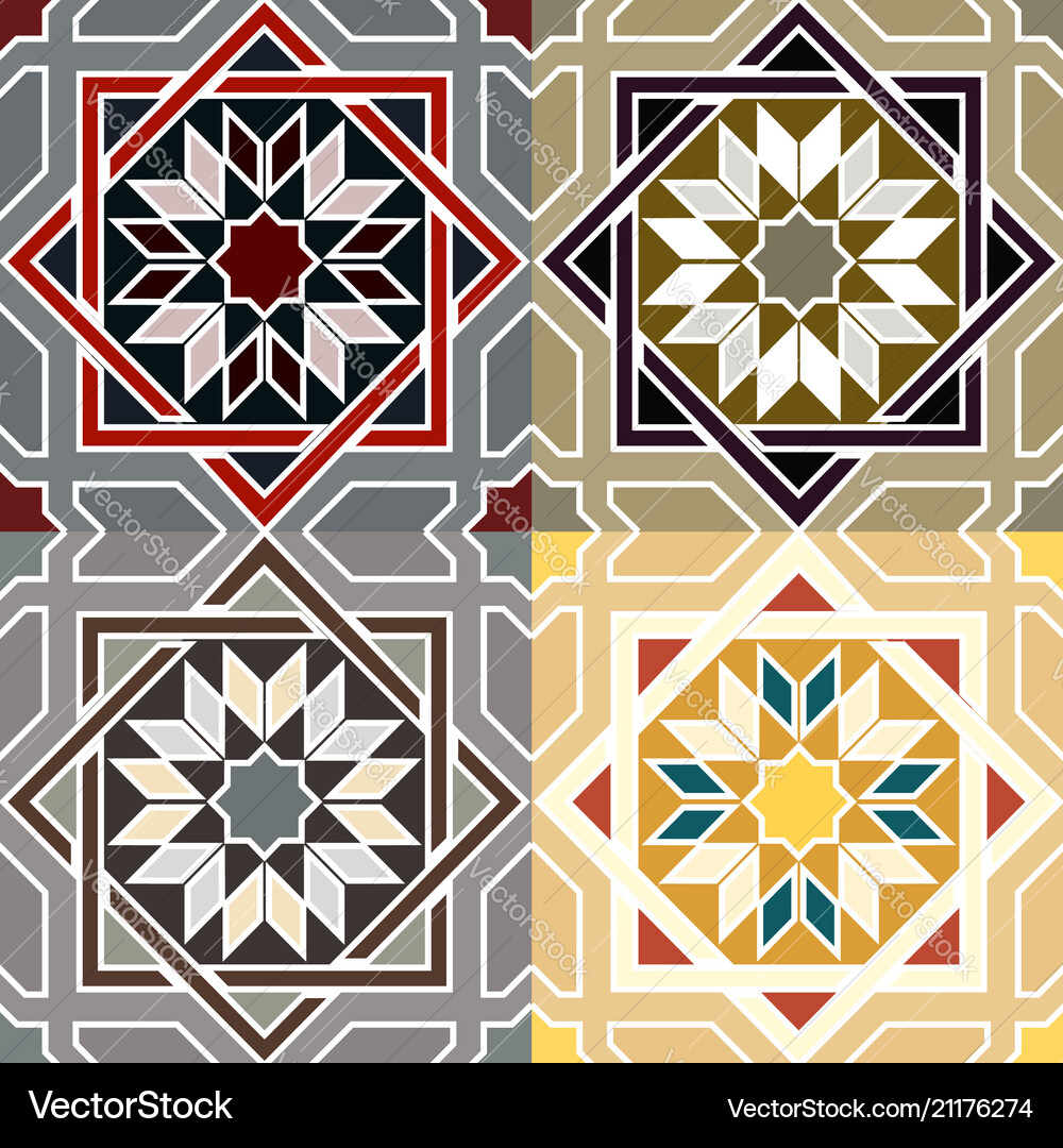 Pattern Design Different Color Decorative pattern different color option Vector Image