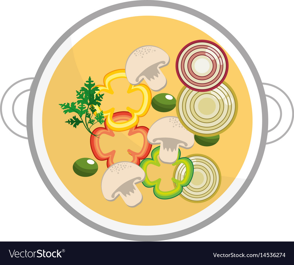 Delicious bowl of fresh vegetable soup