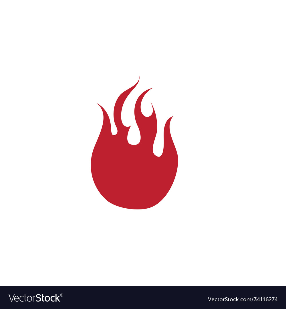 Fire flame design template Royalty Free Vector Image